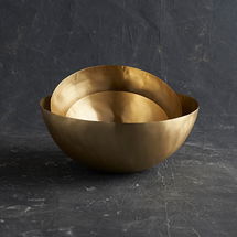 Online Designer Kitchen Artisan Brass Bowls, Assorted, Set of 3