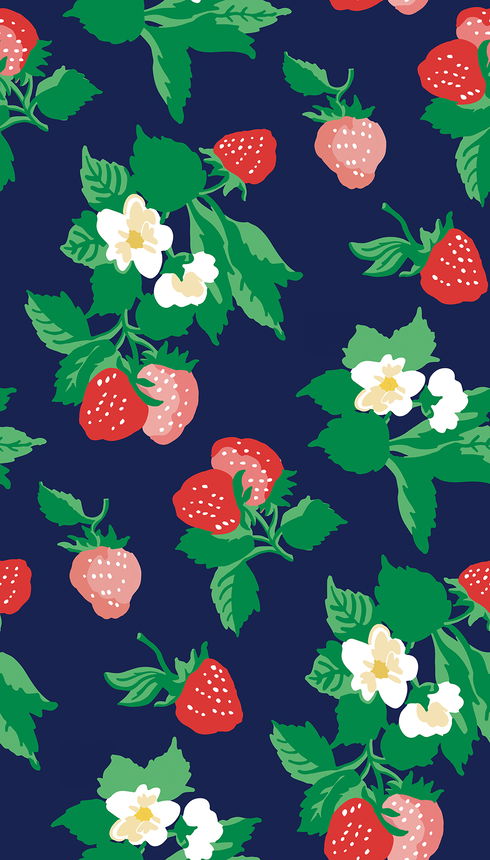 Berry Nice Navy Blue Peel & Stick Wallpaper