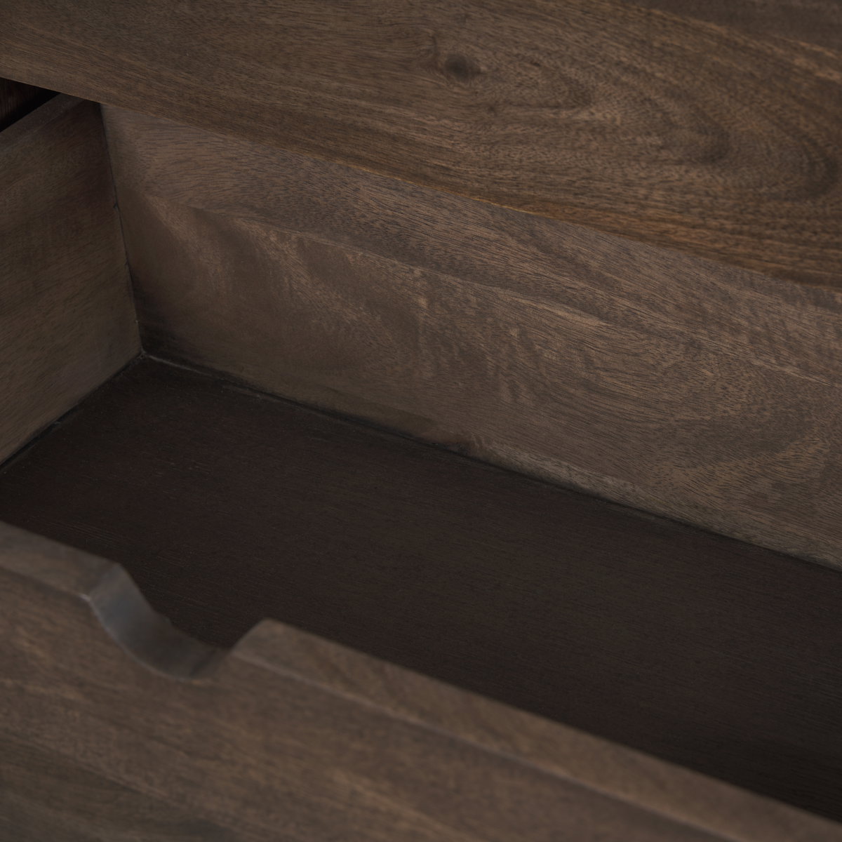 Wallen Solid Dark Brown Wood 3 Drawer Accent Cabinet, Cabinets & Chest by Mercana, 36" length x 18" width x 31" height View 10