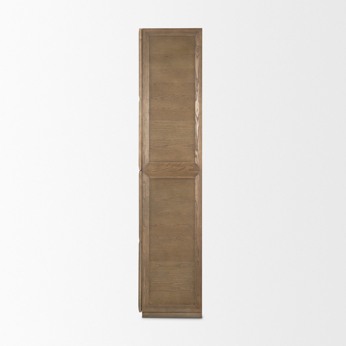Sina Brown Oak Wood with Natural Rattan 2 Door Curio Cabinet, Cabinets & Sideboard by Mercana, 39.37" length x 17.72" width x 80.71" height View 5