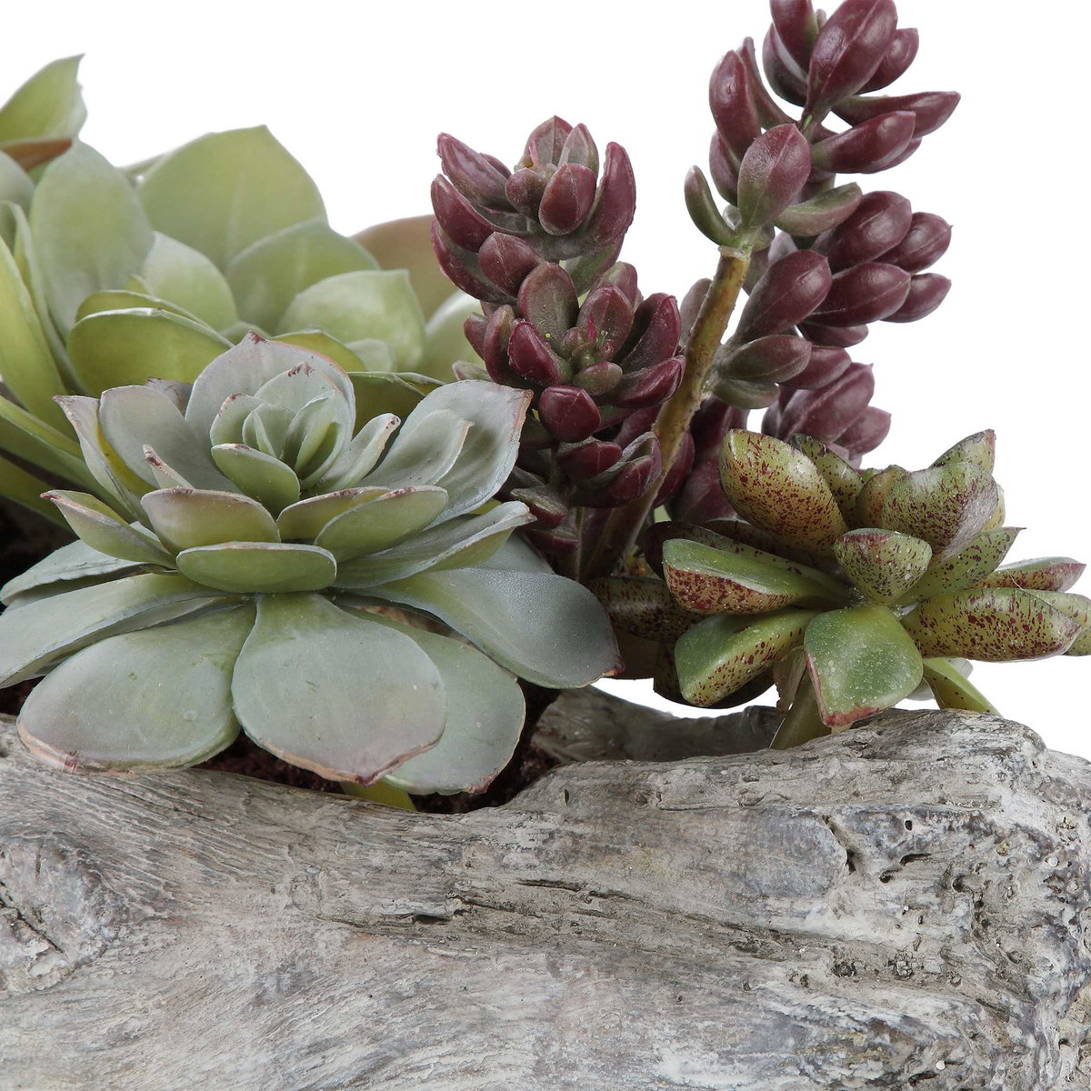 Charita Lush Succulents, Artificial Plants & Flower by Uttermost, 29.5" width x 10" height x 10" depth View 5