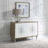 Dani 4 Door White Cabinet, Furniture by Uttermost, 48" width x 34.12" height x 18" depth thumbnail 4