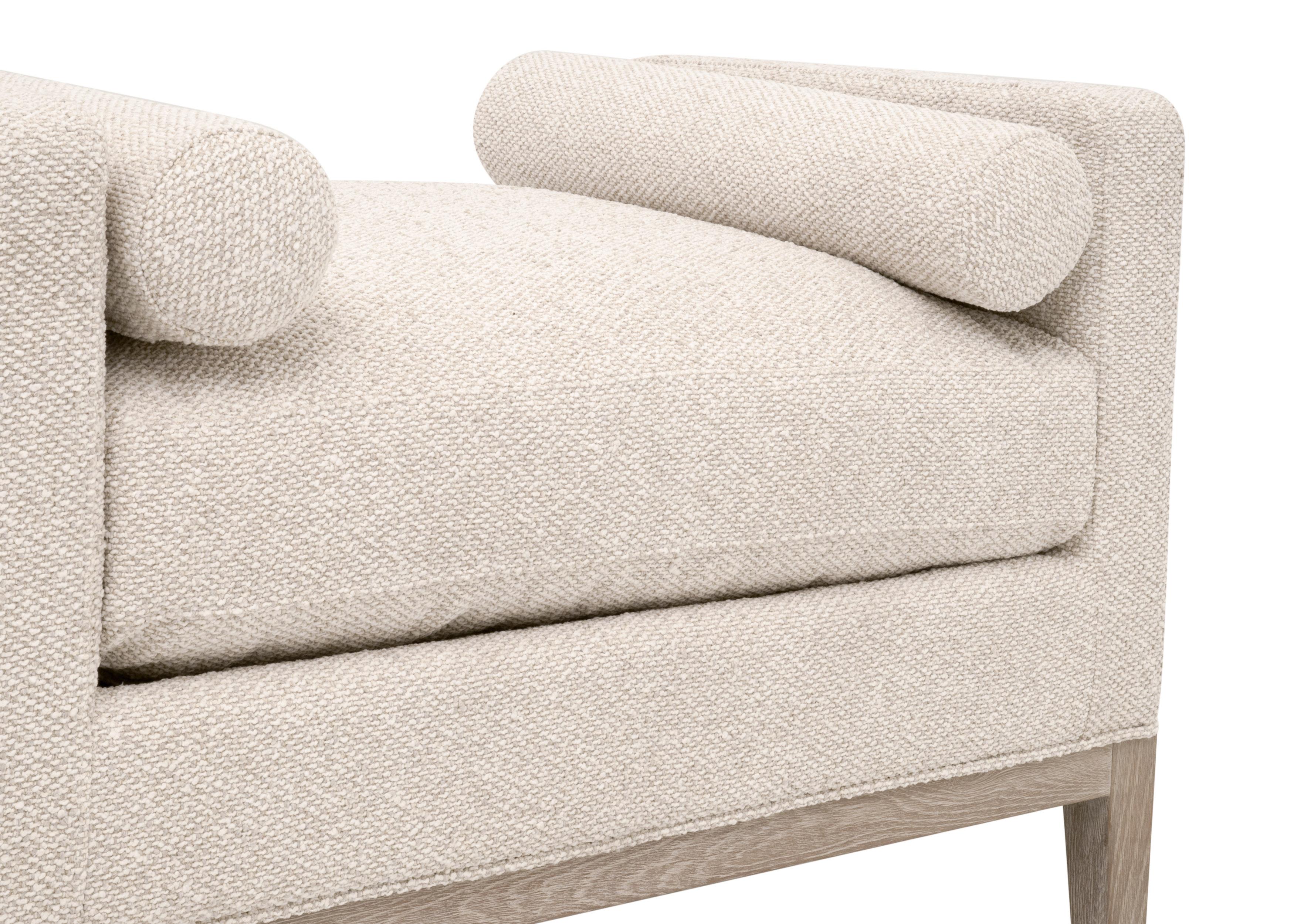 Keaton Upholstered Accent Stool, Ottoman by Essentials for Living, 35.5" width x 24.75" height x 23" depth View 4