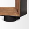 Tabor Natural Wood with Black Oak Frame Bookcase thumbnail 10