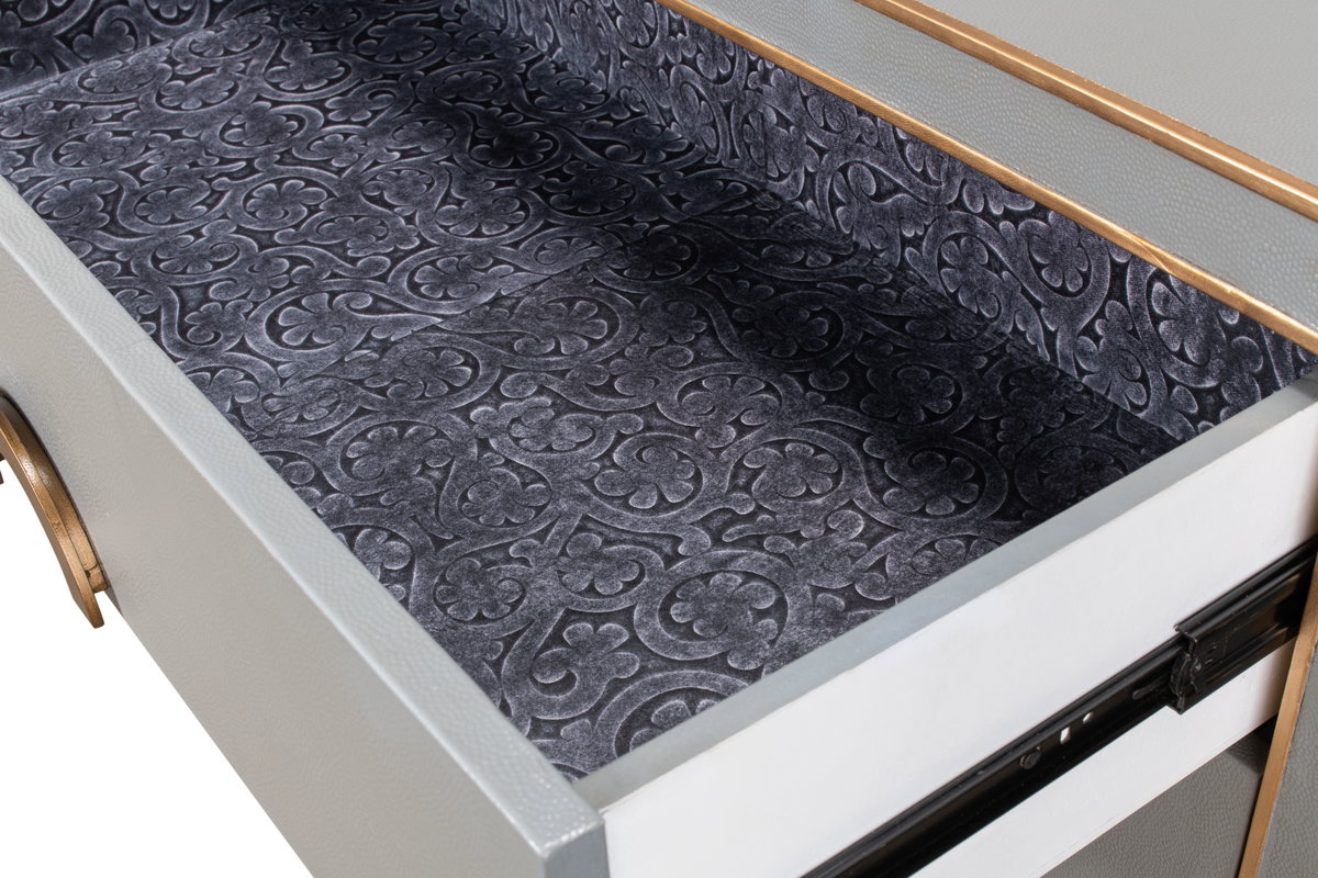 Gabriella Chest Of Drawers  Storm Grey, by Sarreid, 1'10" length x 6'4" width x 3'4" height View 9