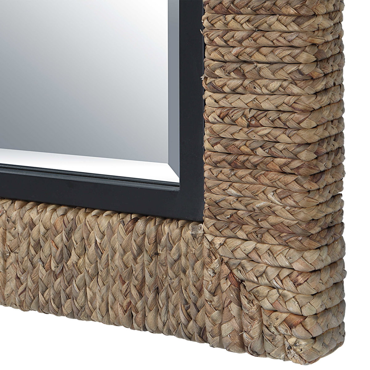 Island Braided Straw Mirror, by Uttermost, 29.5" width x 41.37" height x 2" depth View 7
