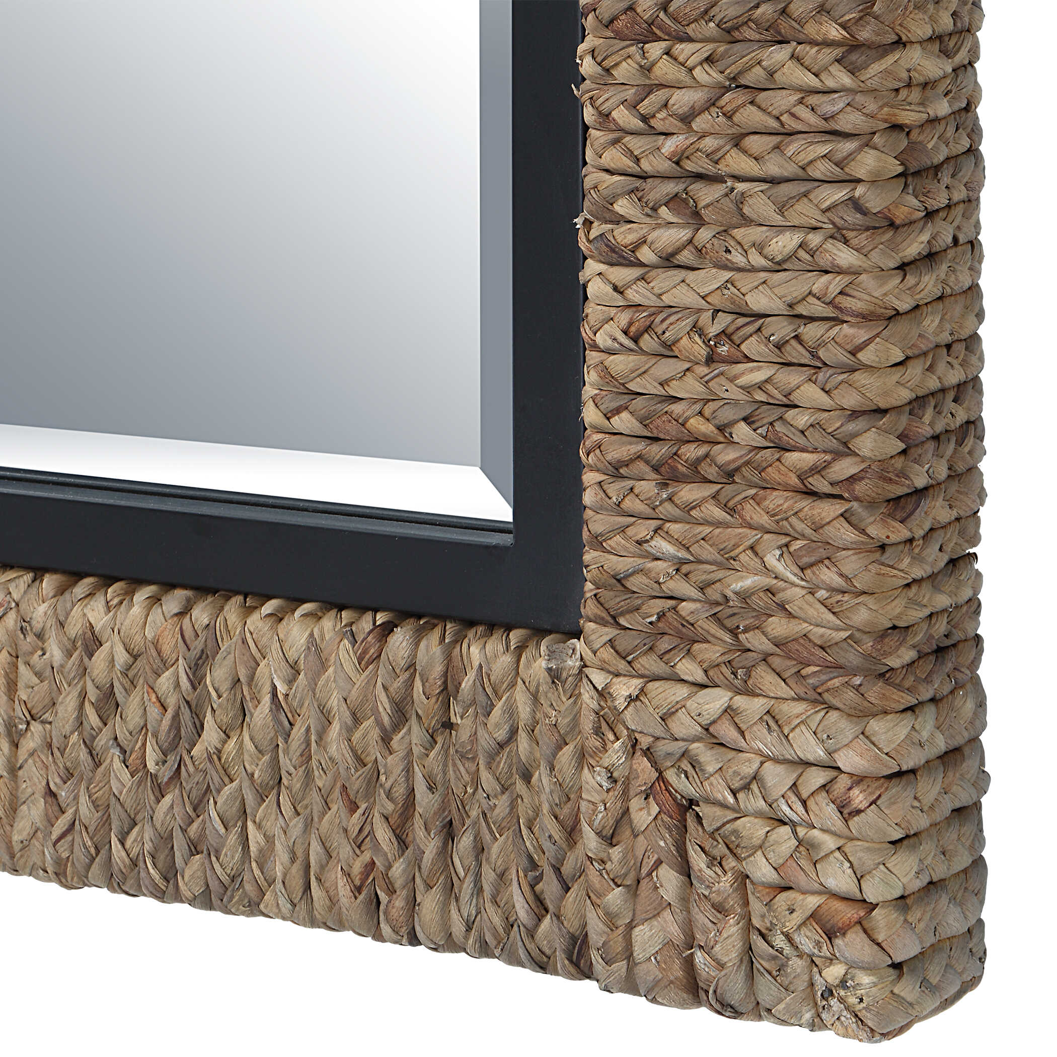 Island Braided Straw Mirror large image 