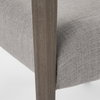 Palisades Curved Back Dining Side Chair | Grey Fabric with Brown Wood, Dining Chair by Mercana, 23.75" length x 28" width x 36" height thumbnail 14