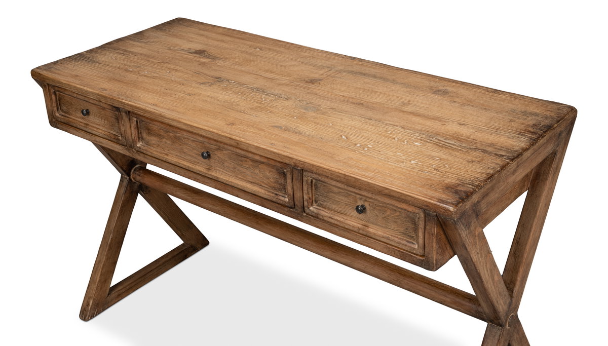 Kitchen Desk  Brown, by Sarreid, 1'10" length x 4'3" width x 2'8" height View 10
