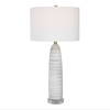 Levadia Matte White Table Lamp, by Uttermost, 15" width x 31.5" height x 15" depth thumbnail 1