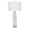 Levadia Matte White Table Lamp, by Uttermost, 15" width x 31.5" height x 15" depth thumbnail 1
