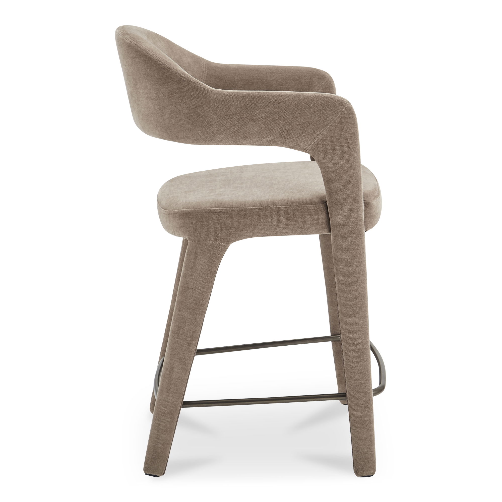 Martens Counter Stool Camel, Counter & Bar Stool by Moe's Home, 23.6" width x 39" height x 23.3" depth View 3