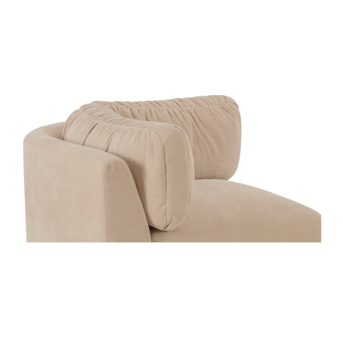 Matina Corner Chair Oatmeal, Sectional Sofa by Moe's Home, 40.9" width x 30.7" height x 40.9" depth View 5