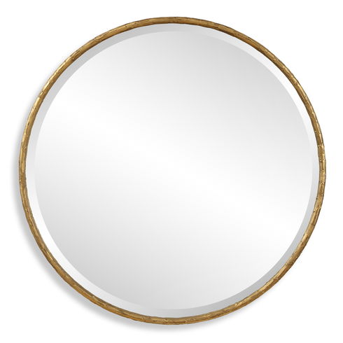 Sutton Aged Gold Round Mirror