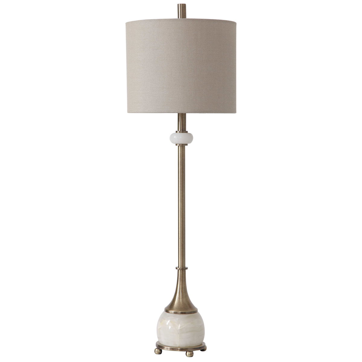 Natania Plated Brass Buffet Lamp, Table Lamp by Uttermost, 11" width x 35" height x 11" depth View 4