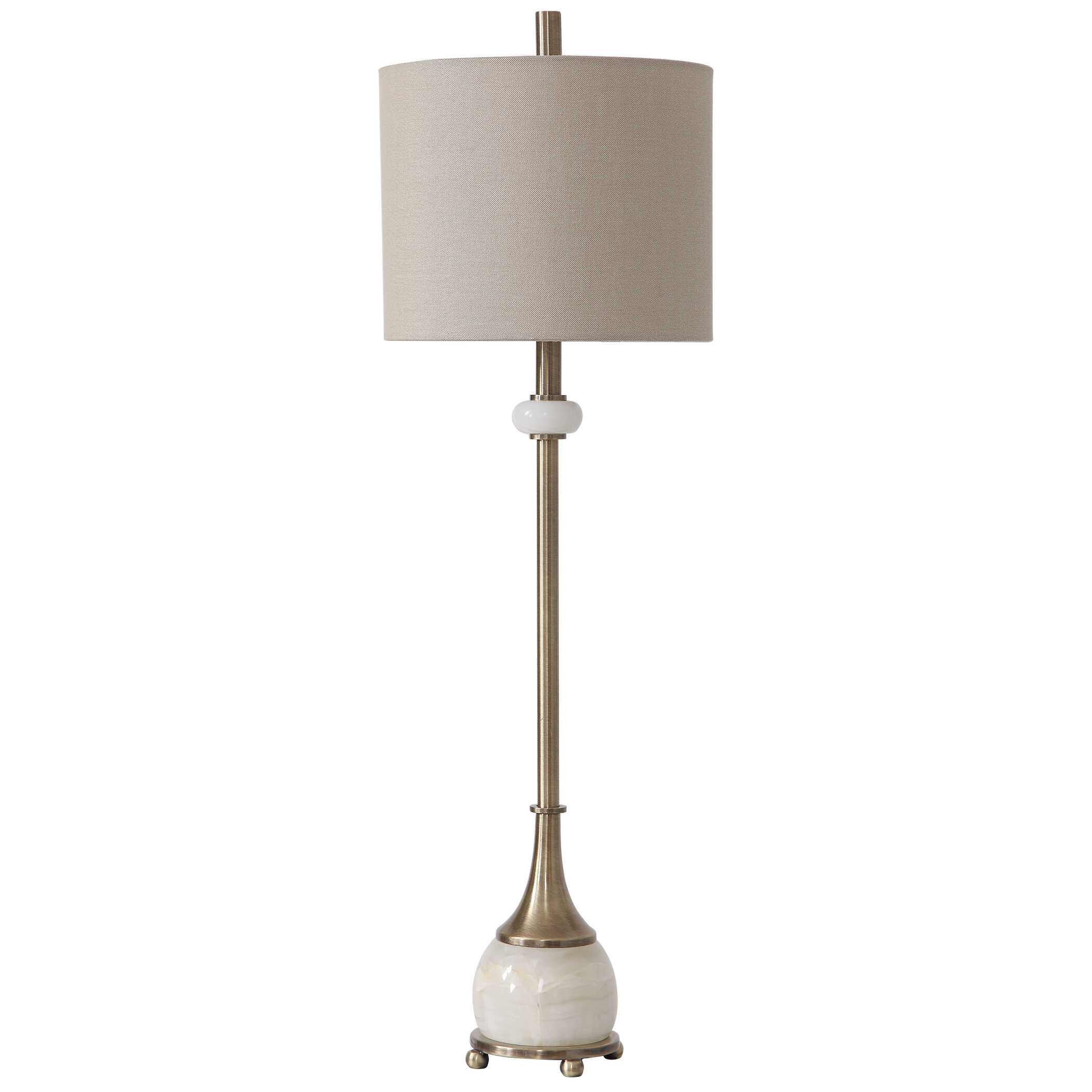 Natania Plated Brass Buffet Lamp, by Uttermost, 11" width x 35" height x 11" depth View 4