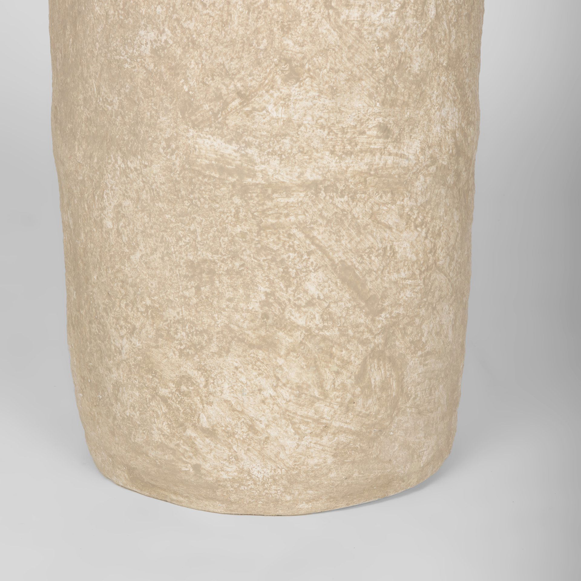 Rama Small Beige Paper Mache Floor Vase, by Mercana, 14" length x 14" width x 29" height View 8