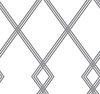Ribbon Stripe Trellis White & Black Wallpaper, by York Wall, 27' length x 2'3" width x 0.02" depth thumbnail