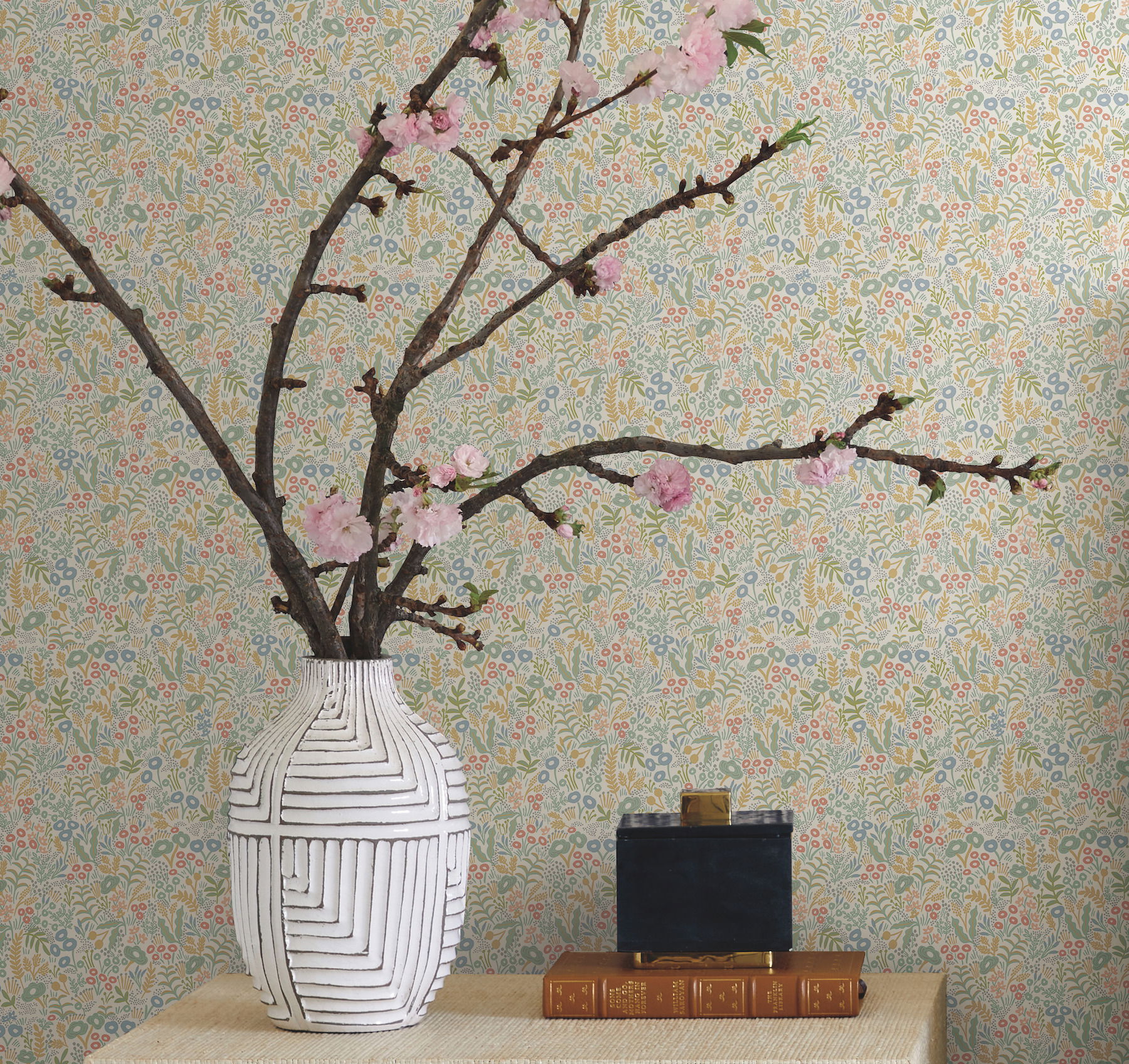 Tapestry Light Mustard Wallpaper large image 