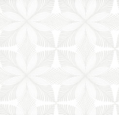 Roulettes Lily White & Cream Wallpaper