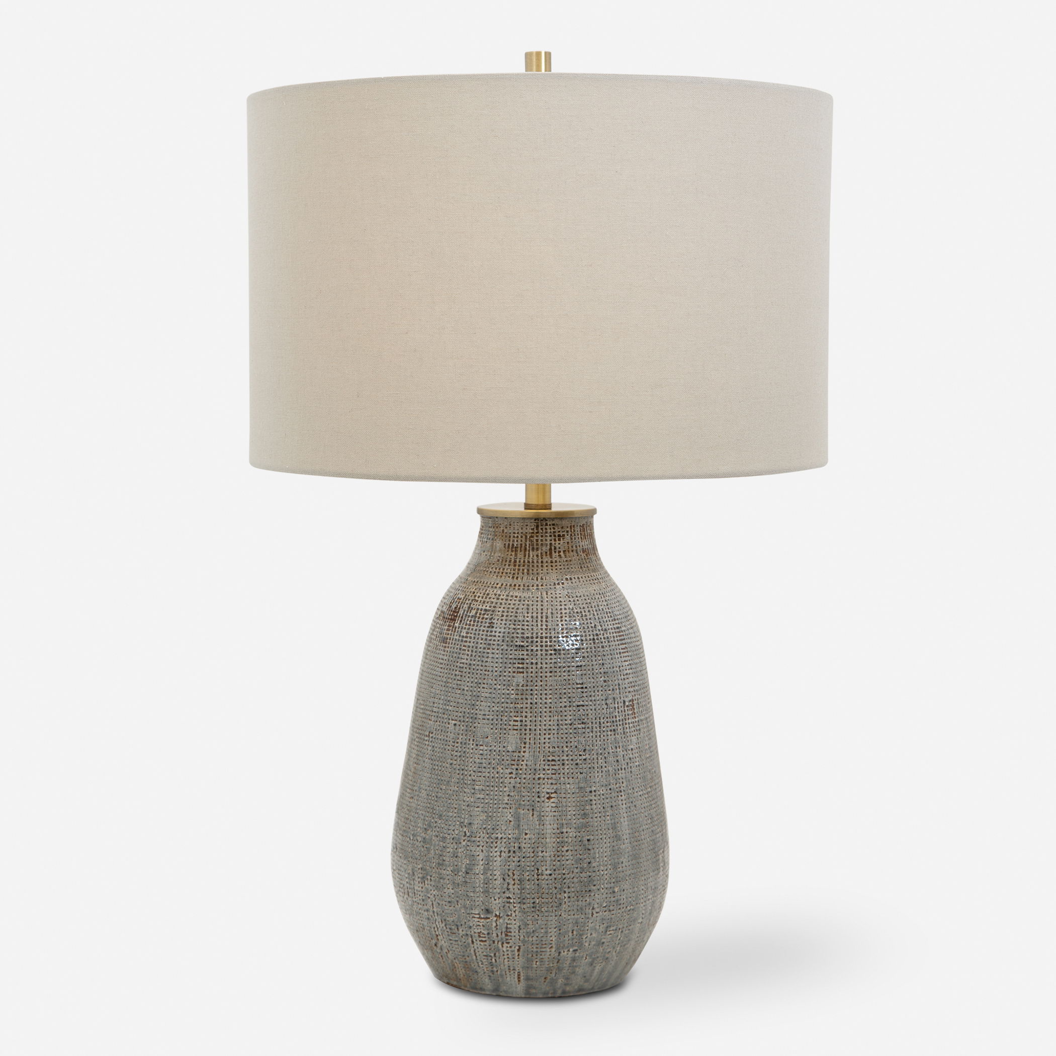 Monacan Gray Textured Table Lamp large image 