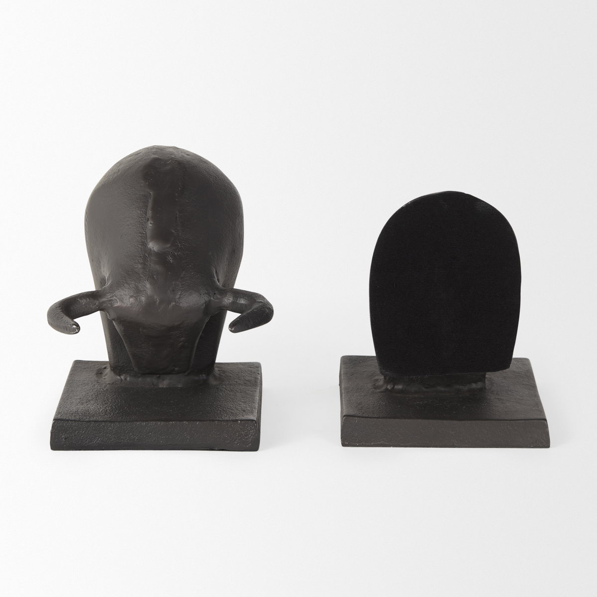 Tauro III (Set of 2) 10L x 5W Black Cast Aluminum Raging Bull Bookends, by Mercana, 9.5" length x 4.25" width x 5.75" height View 10