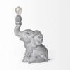 Tantor (15.9'H) Gray Resin Elephant Calf Table Lamp, by Mercana, 11.4" length x 8.5" width x 15.9" height thumbnail 4