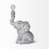 Tantor (15.9'H) Gray Resin Elephant Calf Table Lamp, by Mercana, 11.4" length x 8.5" width x 15.9" height thumbnail 4