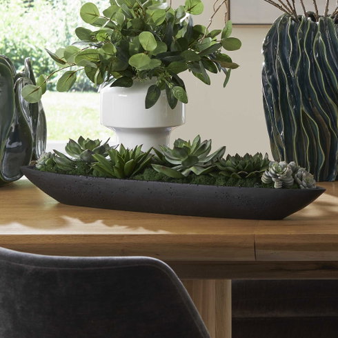 Verde Succulent Centerpiece In Bowl