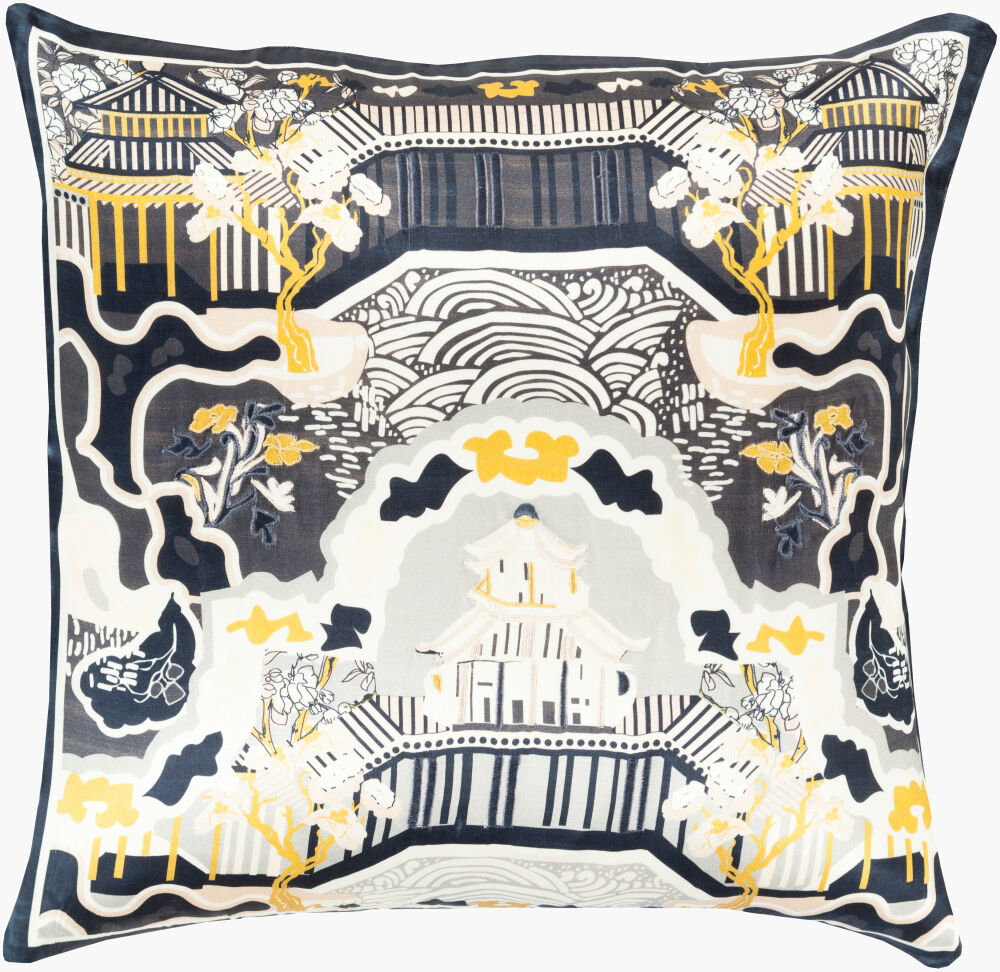 Geisha Accent Pillow, Decorative Pillow by Surya, 18" length x 18" width