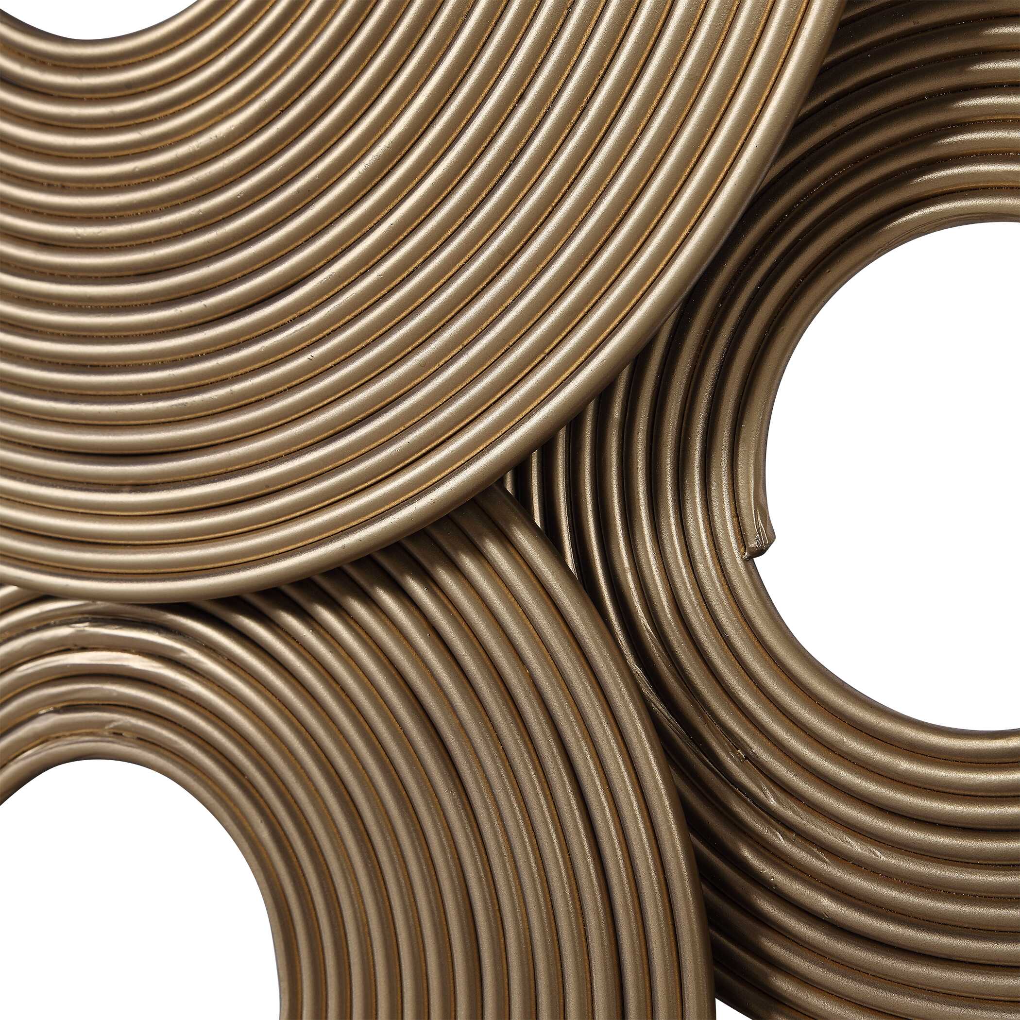 Ahmet Gold Rings Wall Decor, Sculptural Wall Art by Uttermost, 35.5" width x 29" height x 2.62" depth View 6