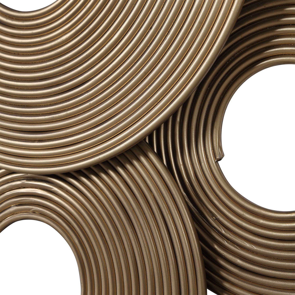 Ahmet Gold Rings Wall Decor, Sculptural Wall Art by Uttermost, 35.5" width x 29" height x 2.62" depth View 6
