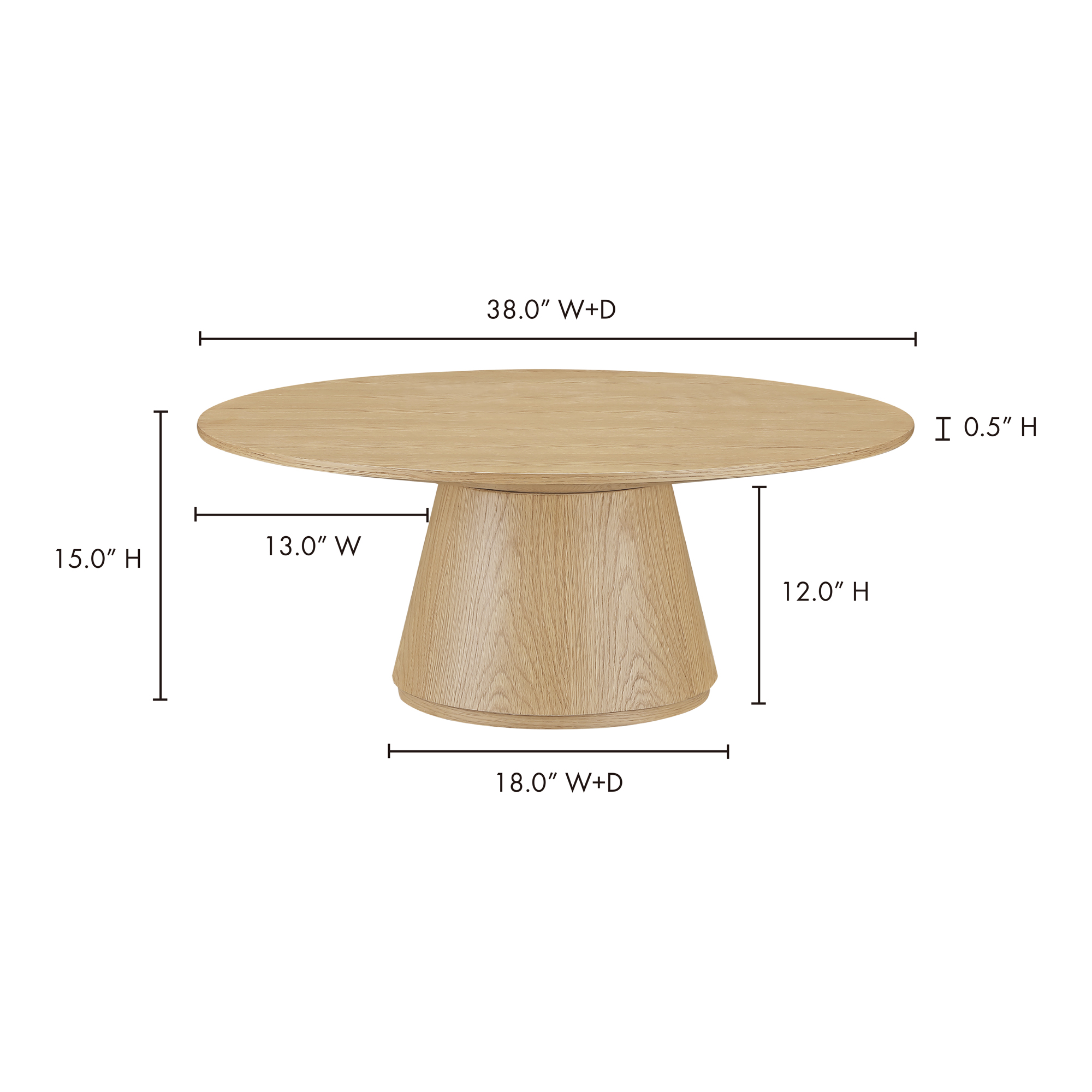 Otago Coffee Table Natural Oak large image 