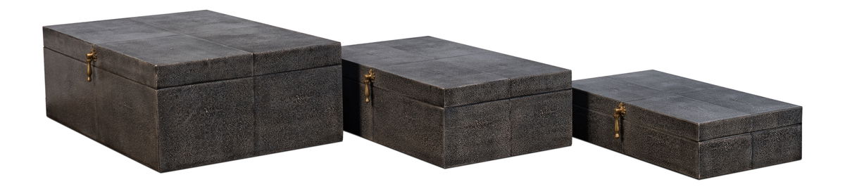 Cosmos Nesting Boxes  Set Of Three, by Sarreid, 1'4" length x 2' width x 8" height View 9