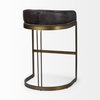 Hollyfield Backless 28.75in Seat Bar Stool | Charcoal Brown Leather, Counter & Bar Stool by Mercana, 20.5" length x 19.7" width x 32.7" height thumbnail 7