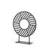 Micra  Matte Black Metal Decorative Object on a Stand, by Mercana, 9.06" length x 2.56" width x 10.91" height thumbnail 1