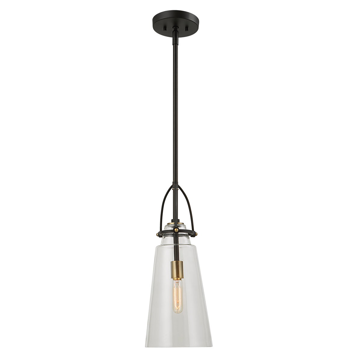 Saugus Industrial 1 Light Pendant, by Uttermost, 8" width x 1'8" height x 8" diameter x 8" depth View 9