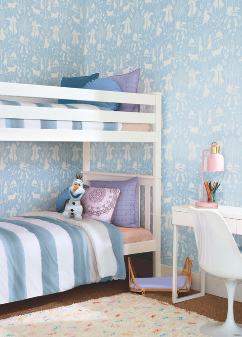 Disney Frozen 2 Nordic Blue & Glitter Wallpaper