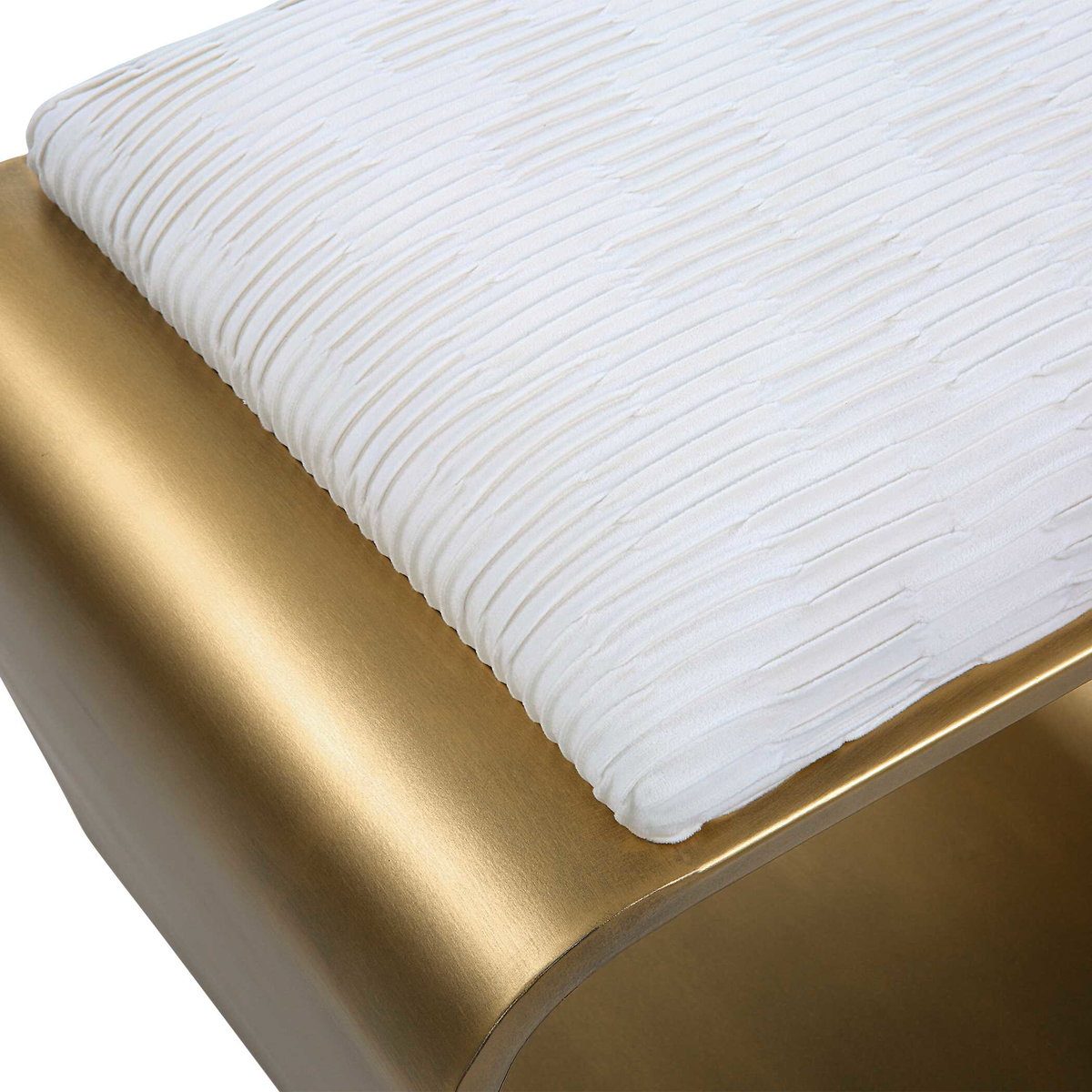 Hoop Small Gold Bench, Furniture by Uttermost, 23.75" width x 19.25" height x 15.75" depth View 6