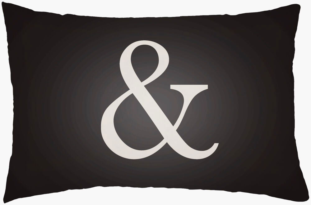 Ampersand Lumbar Pillow, Decorative Pillow by Surya, 14" length x 22" width