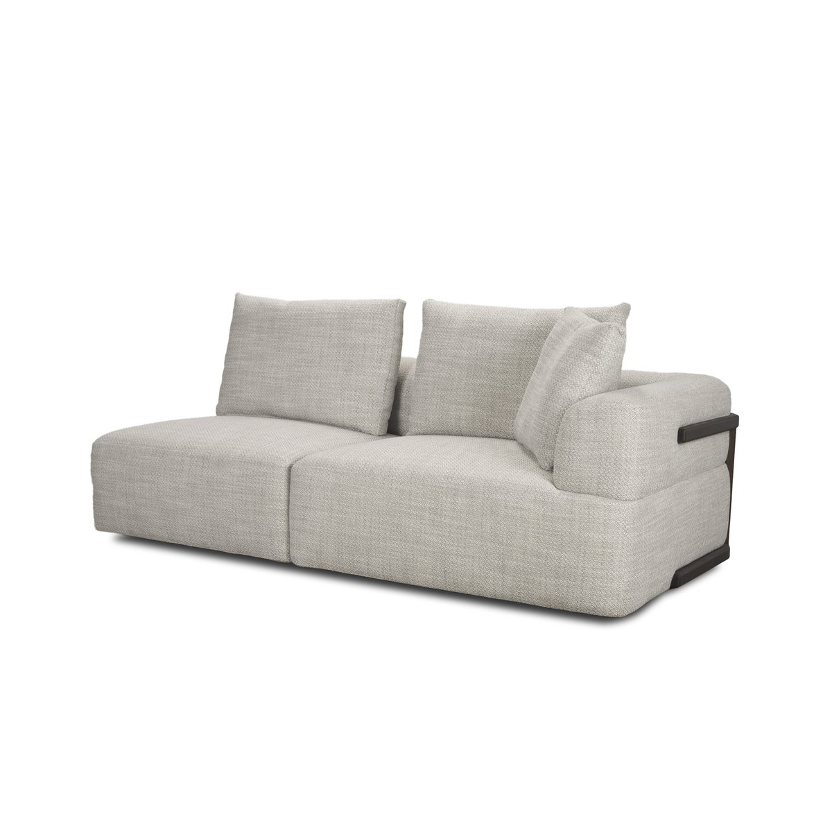 Warner Gray 3 Piece Sofa Set with Corner Piece, Sectional Sofa by Mercana, 140" length x 140" width x 32.68" height View 5