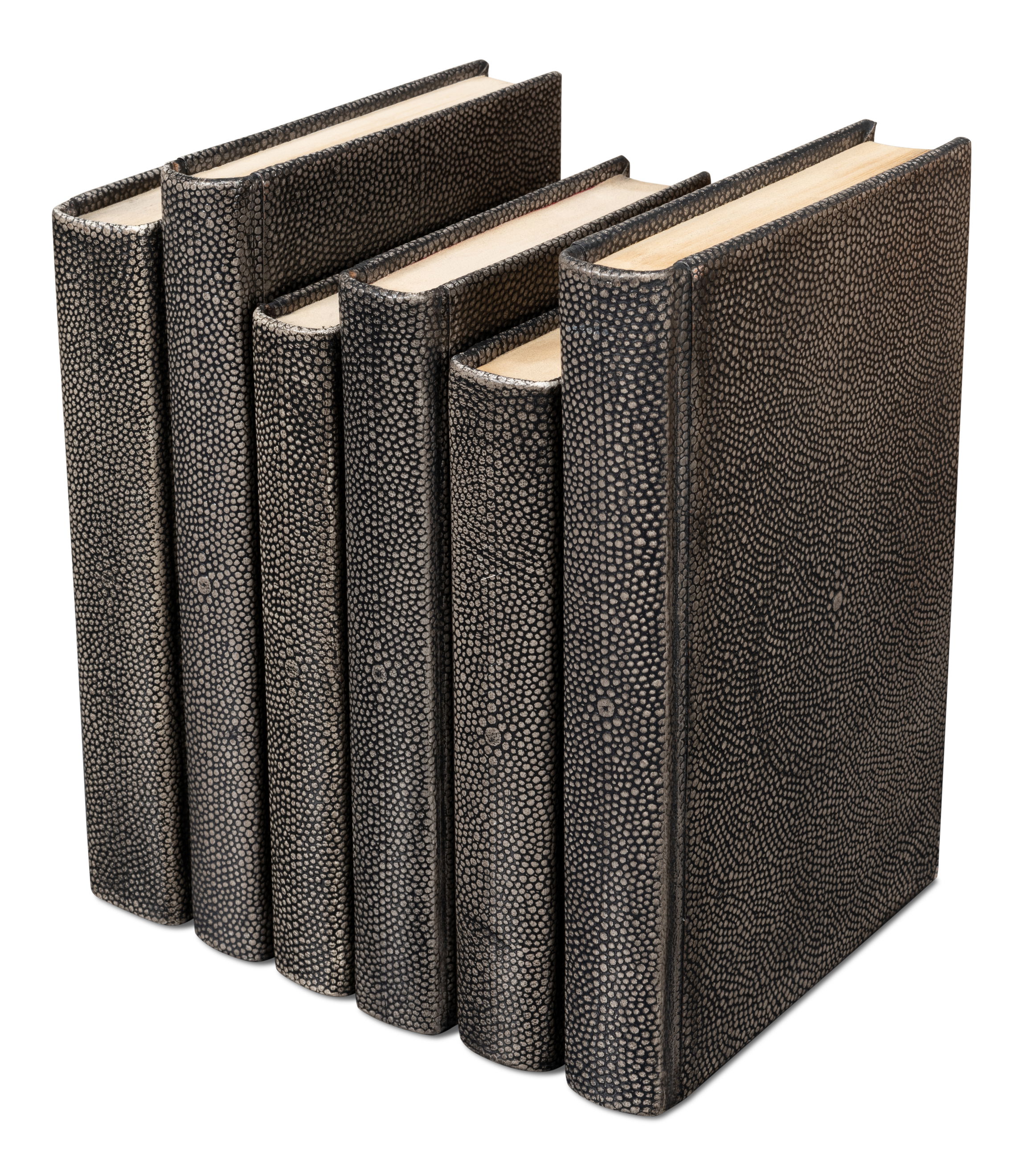 Shagreen Books, Set Of 12, Antique Grey large image 