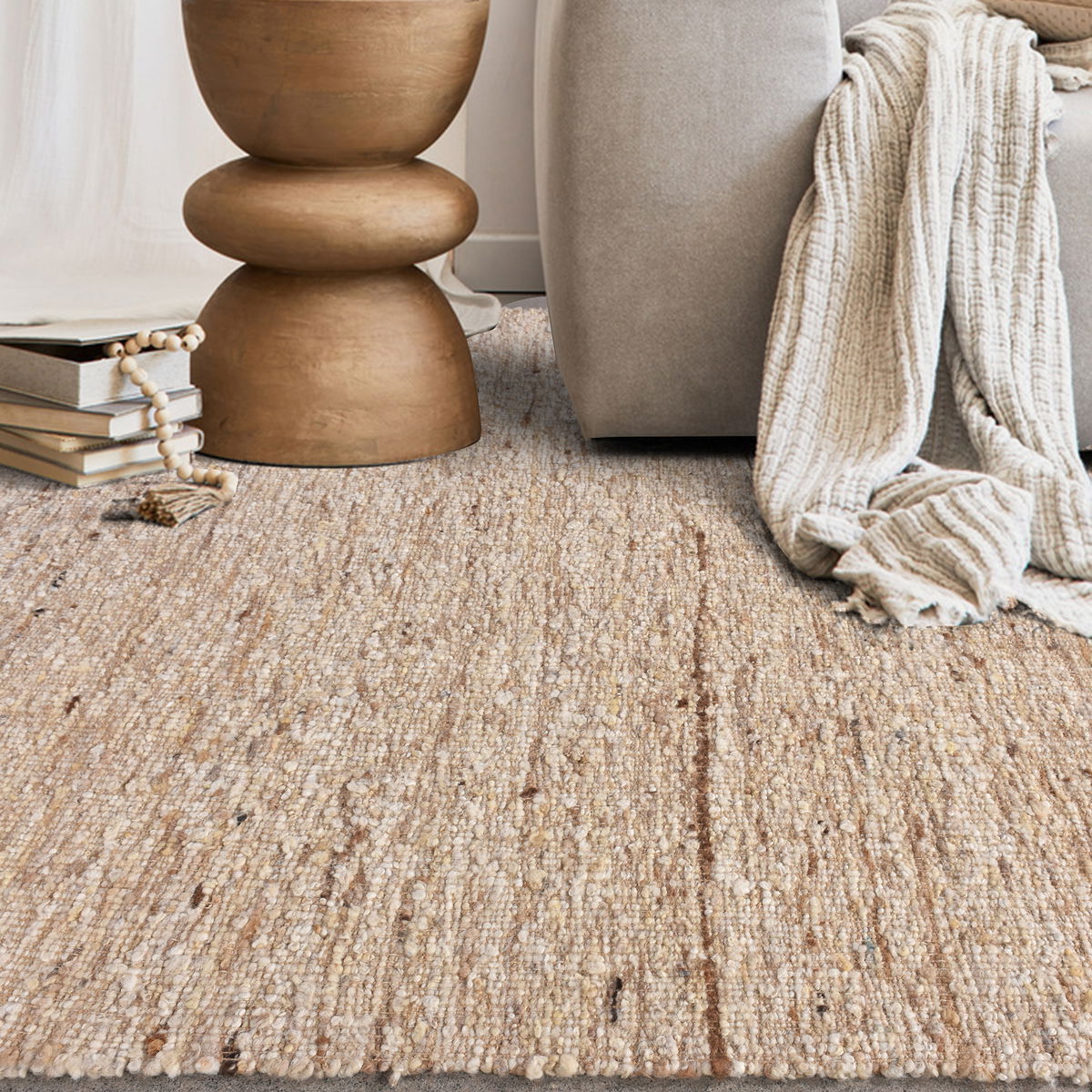 Rafael Ivory Wool 6 X 9 Rug, by Uttermost, 6' width x 9' height x 0.5" depth View 2