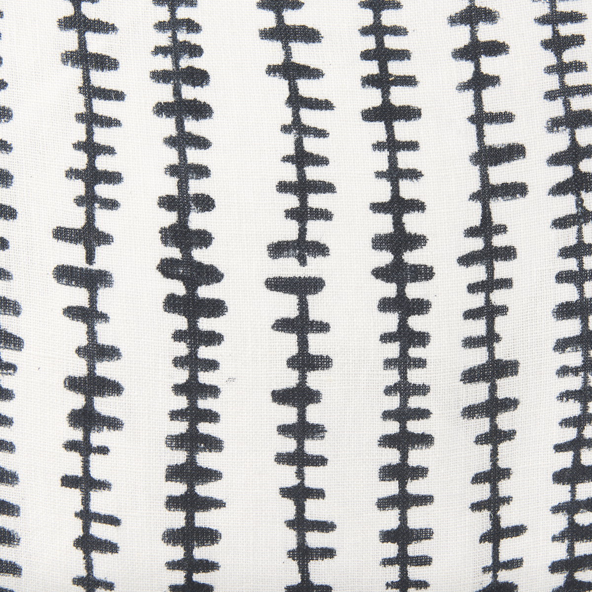 Jenna 22x22 Cream with Black Print Linen Square Decorative Pillow Cover, by Mercana, 22" length x 22" width x 0.2" height View 9