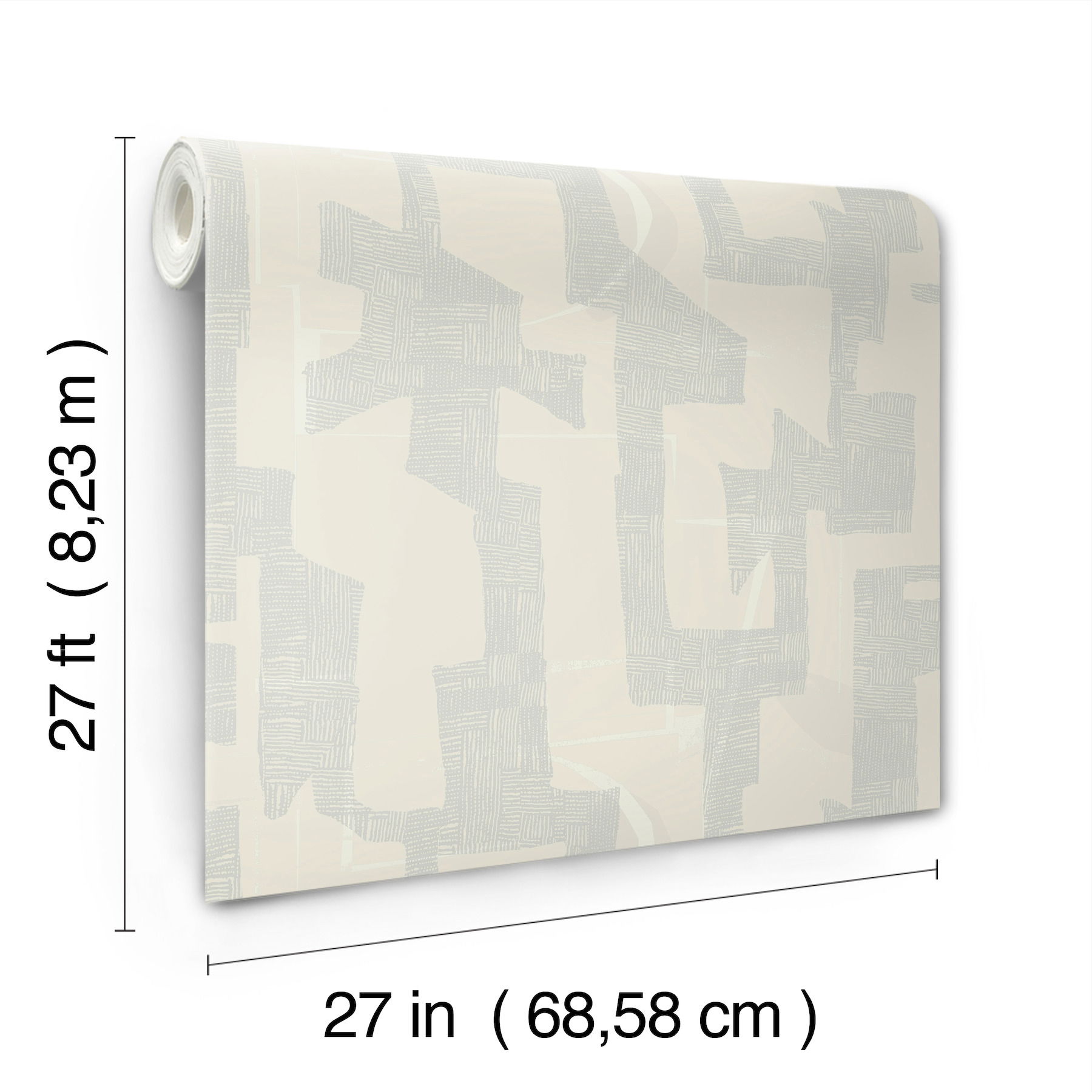 Modern Tribal Neutral & Grey Wallpaper large image 
