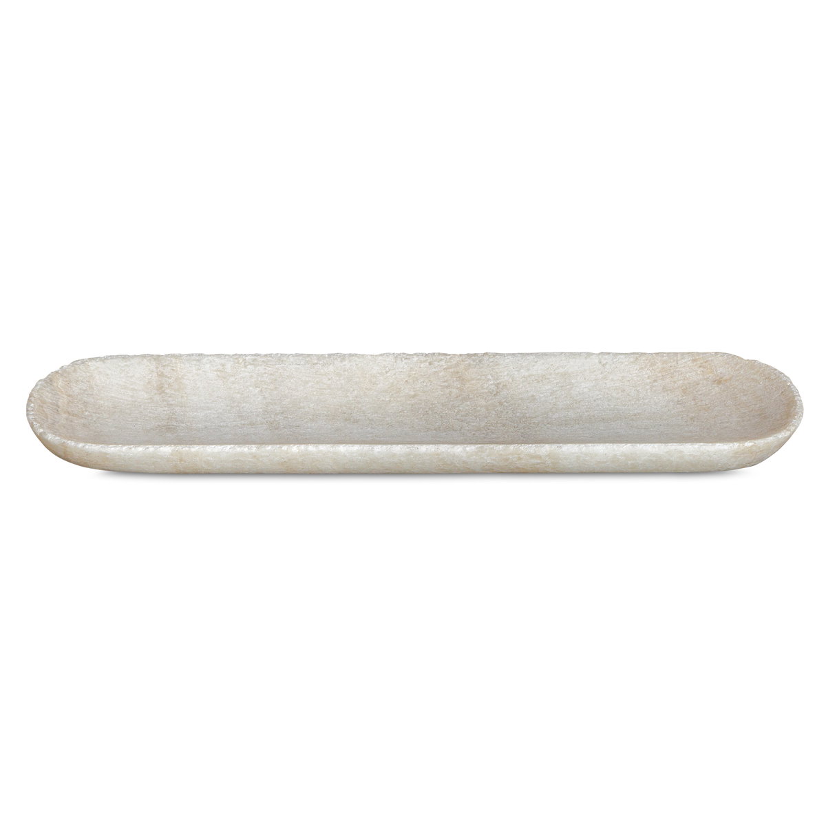 Sculpted Onyx Bowl, Decorative Tray by Uttermost, 21.75" width x 1.25" height x 6" depth View 1