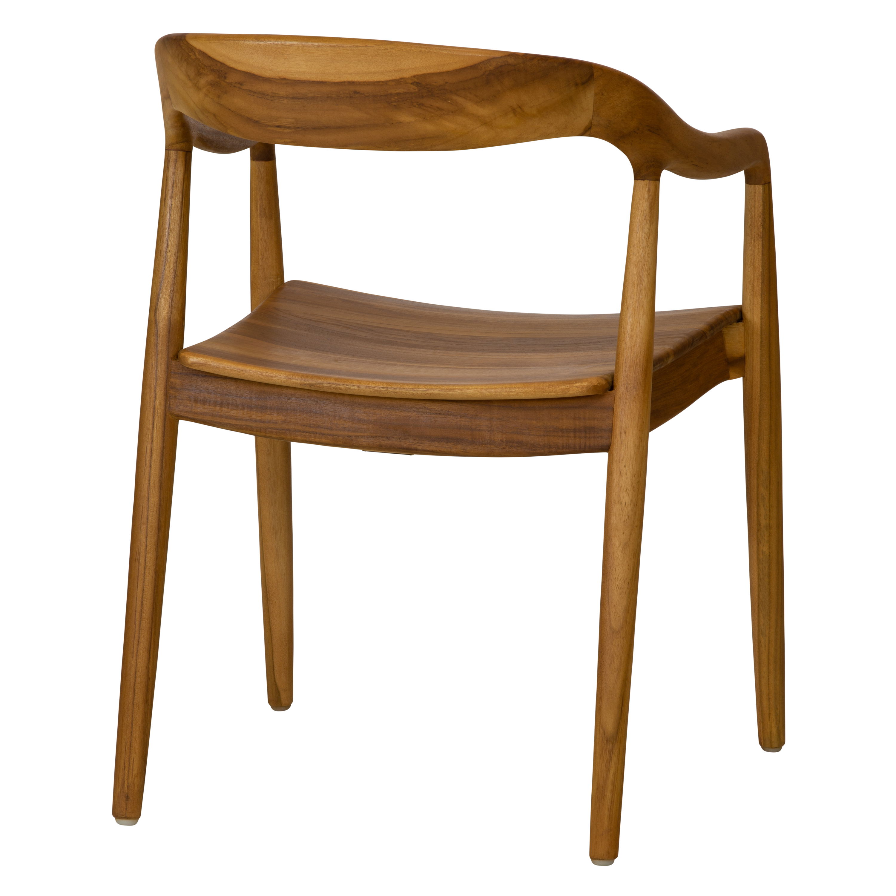 Ingrid Arm Chair in Teak, by Woven, 22" width x 31" height x 23" depth View 5