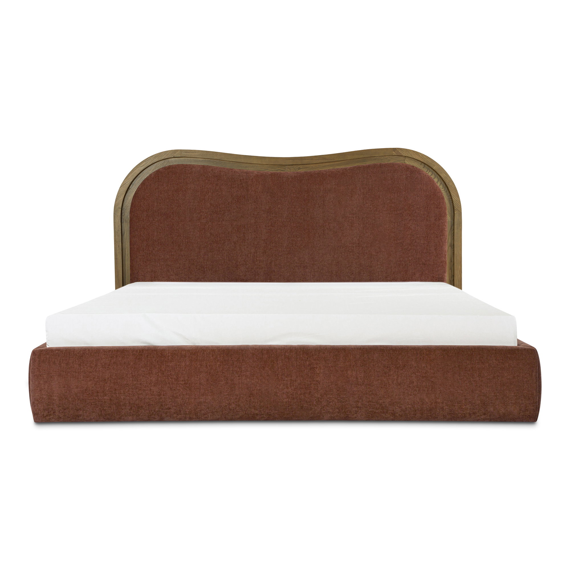 Camilla Queen Bed Chestnut, by Moe's Home, 73" width x 50" height x 85" depth View 1