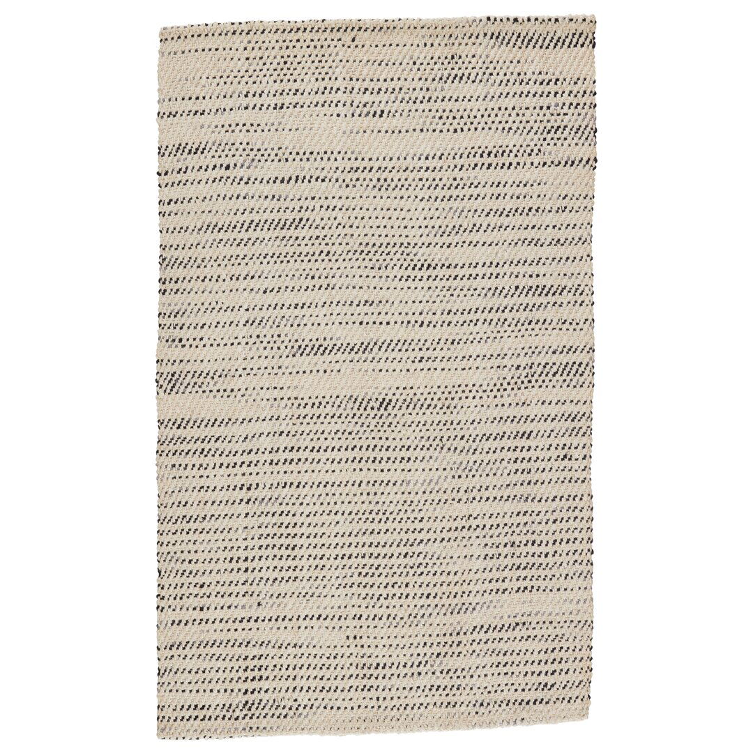 Handmade Jute White/Black Area Rug large image 