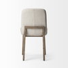 David Solid Back Dining Side Chair | Tuffed Cream Fabric with Brown Wood, Dining Chair by Mercana, 18.5" length x 26" width x 34.5" height thumbnail 8